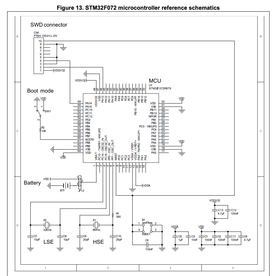 STM32F072 Reference Schematic